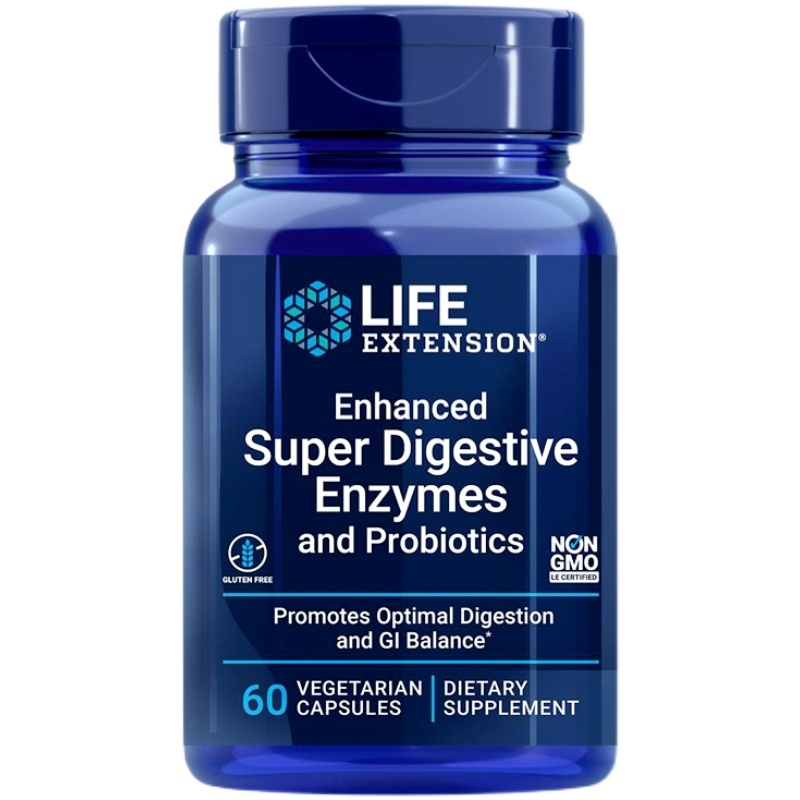 沿寿LIFE EXTENSION Life消化酶和益生菌60粒