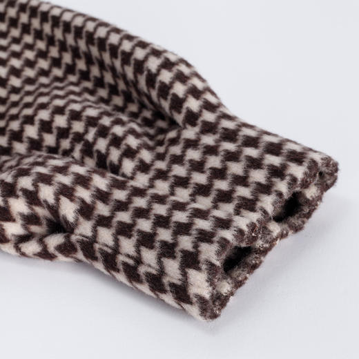 MH9J3斯尔丽瑟俪2022年冬上新商场同款复古千鸟格松树领过膝长款大衣 商品图4