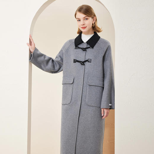 MH9Q1斯尔丽瑟俪商场同款2022年冬上新气质温柔高级感赫本风宽松大衣 商品图1
