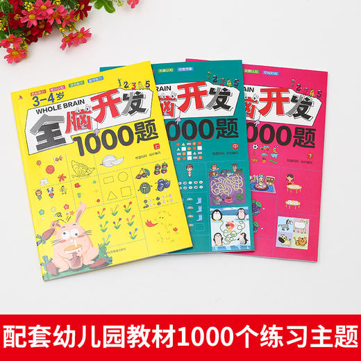 3-4岁全脑开发1000题 （全3册） 商品图2