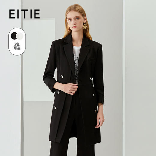 EITIE爱特爱秋季新款时尚洋气大气通勤百搭显瘦风衣外套女长6704403 商品图0