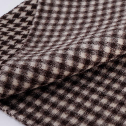 MH9J3斯尔丽瑟俪2022年冬上新商场同款复古千鸟格松树领过膝长款大衣 商品图3