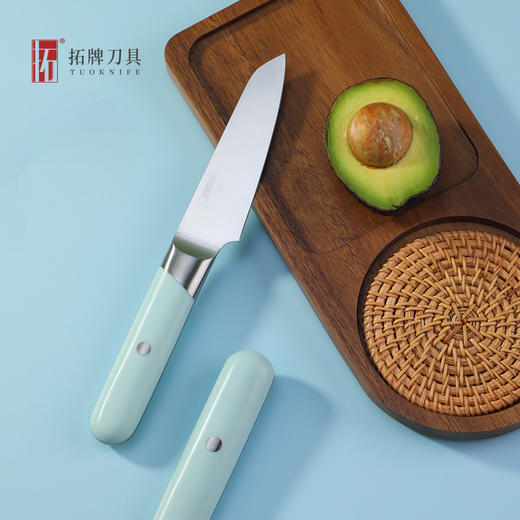 拓 星云菜刀切片刀进口不锈钢家用厨房切肉刀三德刀水果组合 商品图1