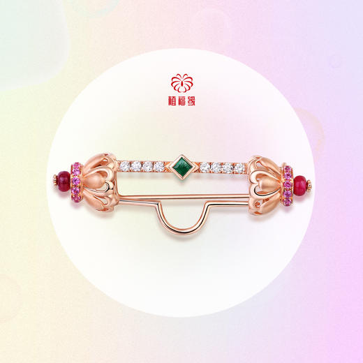 【连连惊喜】彩宝创意多用胸针 商品图0