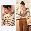 OLrain欧芮儿法式条纹毛衣女秋季2022年新款减龄洋气海军领针织衫 商品缩略图1