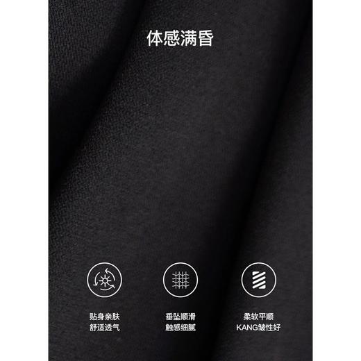 欧芮儿黑色休闲裤女春季2022新款高腰显瘦垂感直筒拖地阔腿裤 商品图5