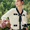 OLrain欧芮儿法式小香风毛衣开衫女秋季2022新款气质v领白色外套 商品缩略图3