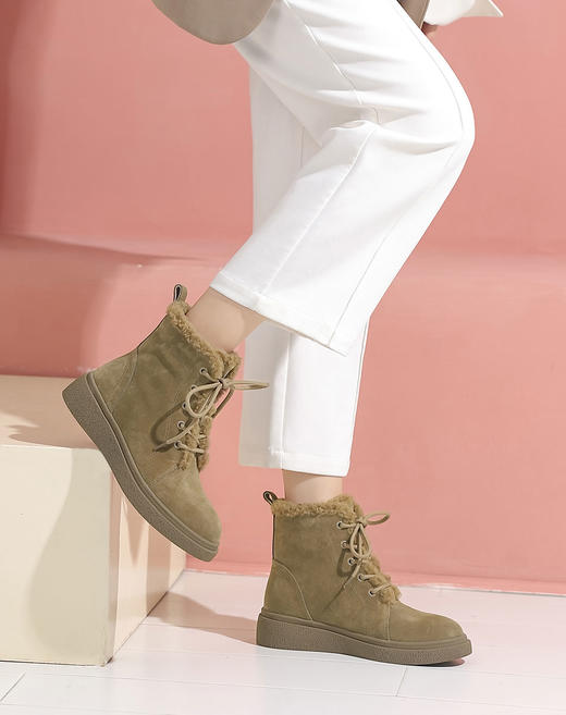 西村名物女2022秋冬新款厚底增高短靴切尔西靴潮44451 商品图4