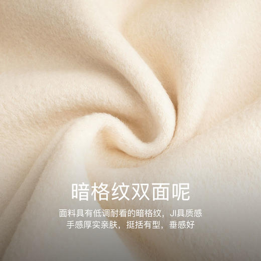 OLrain欧芮儿法式中长款双面毛呢外套女春2025新款两穿加厚大衣 商品图2