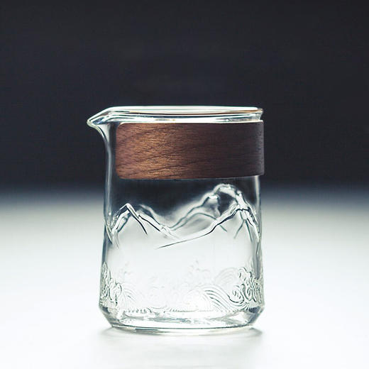 玻璃公道杯茶漏套装耐热防烫公杯匀杯分茶器加厚茶海功夫茶具用品 近海远山玻璃公杯E3f（昱调） 商品图0