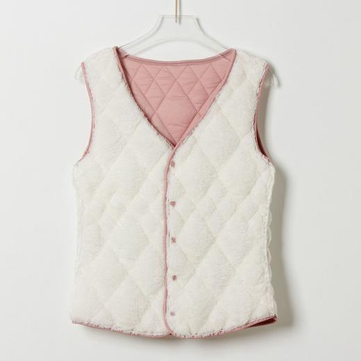 SX-8023新款女士秋冬短款加绒加厚中青年家居舒适保暖马甲内胆背心8023 商品图1