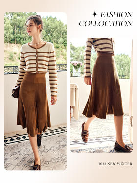 OLrain欧芮儿法式条纹毛衣外套女秋季2022新款慵懒风撞色针织开衫