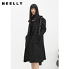 NEELLY纳俪商场同款冬季新款毛呢外套女中长款泡泡袖双排扣大衣N22103C01076 商品缩略图2