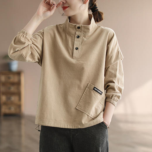 裁缝学苑AX15新款立领上衣卫衣纸样 女装灯芯绒套头衣服样板服装 商品图2