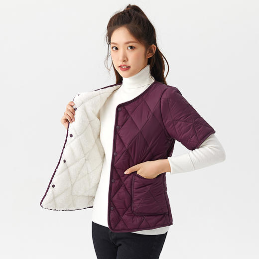 SX-2366加厚保暖短袖棉内胆女款家居加绒可2366 商品图5