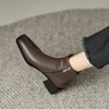 OLD K319aa方头短靴中跟金属方扣马丁靴时装靴 商品缩略图6