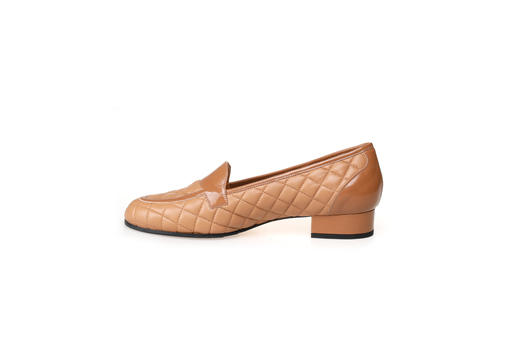 豪麟名鞋奥莱迪嘉女鞋乐福鞋羊皮革V4504S卡其色  原价3660元 商品图1