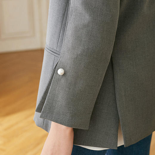 欧芮儿春装2019款女装宽松显瘦翻驳领长袖外套女中长款春秋外衣 商品图2