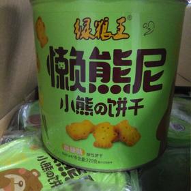 懒熊尼饼干小熊饼干桶装220g 香葱味