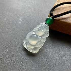 冰种翡翠精雕财神爷