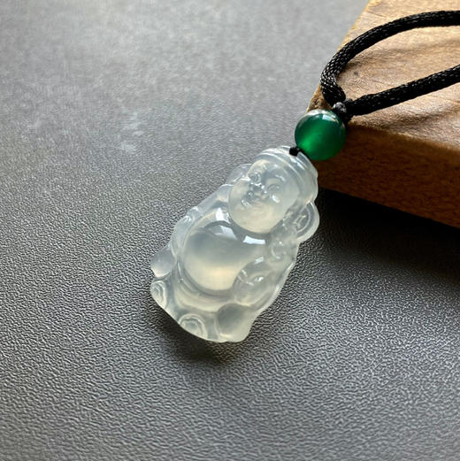 冰种翡翠精雕财神爷 商品图0