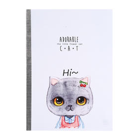 齐心 CWB540-1 可爱猫系列无线装订本 B5 40张 软抄笔记本记事本