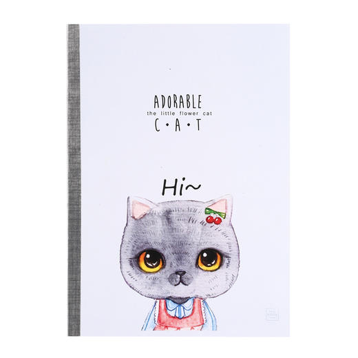 齐心 CWB540-1 可爱猫系列无线装订本 B5 40张 软抄笔记本记事本 商品图0