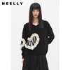 NEELLY纳俪商场同款气质V领针织衫女宽松慵懒感毛衣设计感套头衫N22103A01073 商品缩略图0