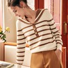 OLrain欧芮儿法式条纹毛衣女秋季2022年新款减龄洋气海军领针织衫 商品缩略图0