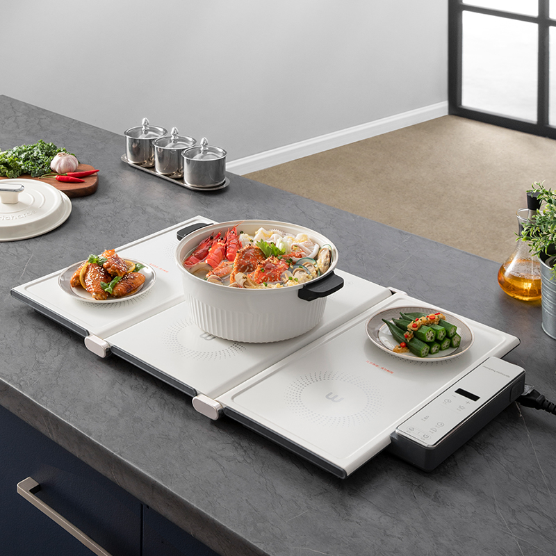 morphy richards 摩飞折叠暖菜板MR8300 升级款MR8301含电磁炉火锅加热 饭菜保温板 热菜板 暖菜垫 暖菜宝