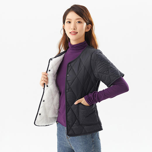 SX-2366加厚保暖短袖棉内胆女款家居加绒可2366 商品图2