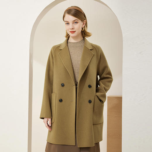 MH9R2斯尔丽瑟俪商场同款2022年冬上新简约干练西装领宽松一手长大衣 商品图1