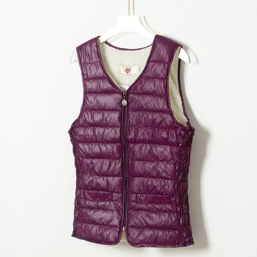 SX-2102新款女士保暖马甲加绒女款冬季马甲拉链长毛马甲2102款 商品图3