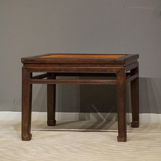 清中期 红木束腰直枨马蹄腿大禅凳 商品图4