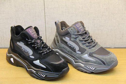 豪行冬款20451301厚底老爹鞋加绒女鞋百搭网红运动休闲鞋ins潮鞋 商品图2