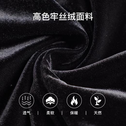 OLrain欧芮儿法式黑色丝绒连衣裙女秋季2022年新款收腰赫本风裙子 商品图2