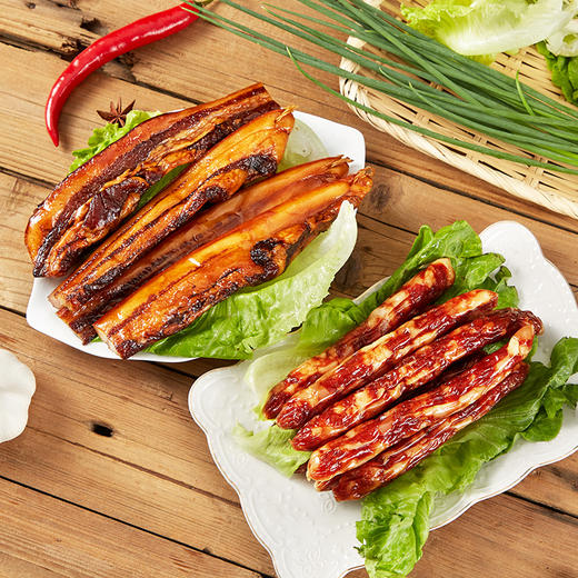 【新晒腊味】象窝山天然生晒腊肉腊肠双拼礼盒800g/盒   内含400g腊肠400克腊肉  全国包邮 商品图3