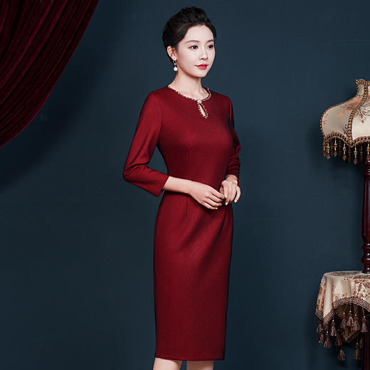 JC-ZS5261喜婆婆婚宴装平时可穿丈母娘结婚婚宴礼服高贵旗袍 商品图3