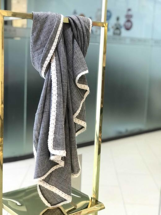 优品堂【唯美世界】羊毛勾边长巾 商品图5