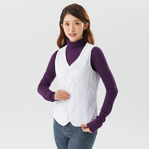 SX-8021秋冬短款加绒马甲内胆保暖家居舒适简约女款马甲8021 商品图6