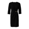 EITIE爱特爱秋新款大气优雅时尚通勤收腰中裙显瘦黑色连衣裙C2207038 商品缩略图5