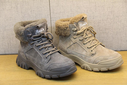 豪行冬款20479115增高雪地靴女百搭加绒加厚保暖中筒棉靴子防滑底 商品图2