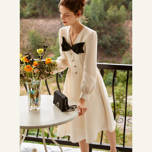 欧芮儿小香风连衣裙女春季2022年新款收腰显瘦法式气质高级感裙子 商品图3