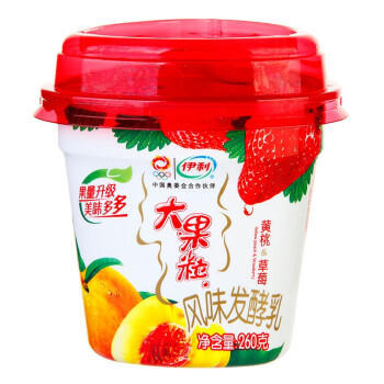 伊利果粒（黄桃+草莓）酸奶260g 商品图0
