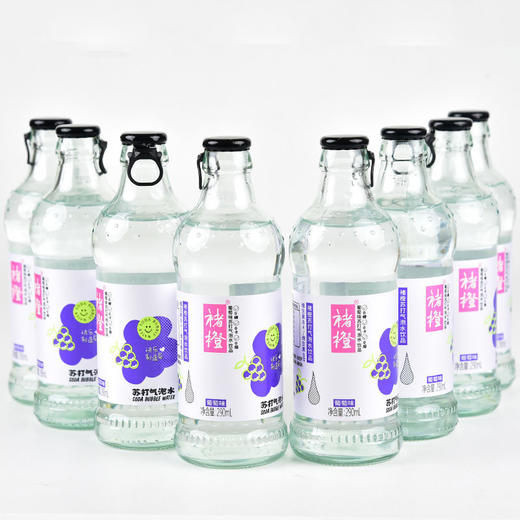 褚橙 橙花味蜜瓜味葡萄味苏打气泡水0糖0脂0卡290ml*8瓶装整箱 商品图5