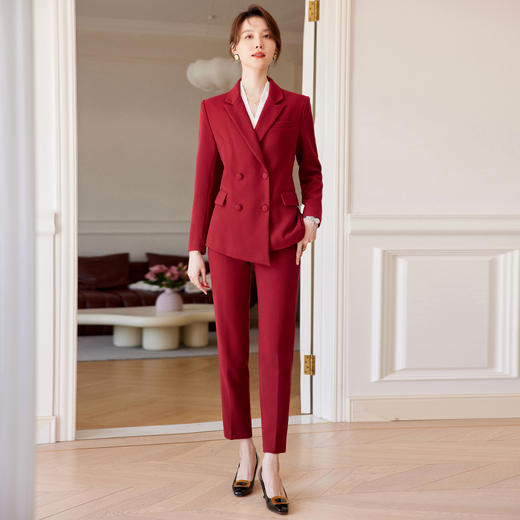 主持人西装套装女高端职业面试职场正装春秋气质工作服西服外套 商品图3