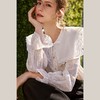 欧芮儿雪纺衬衫女春季2022年新款宽松显瘦法式蕾丝拼接设计感上衣 商品缩略图3