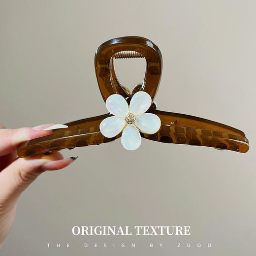 LBE-dz655-7花朵抓夹女大号后脑勺盘发发夹感鲨鱼夹韩国优雅夹子头饰 商品图6