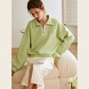 欧芮儿刺绣卫衣女春季2022年新款宽松显瘦时尚洋气Polo领套头上衣 商品缩略图2