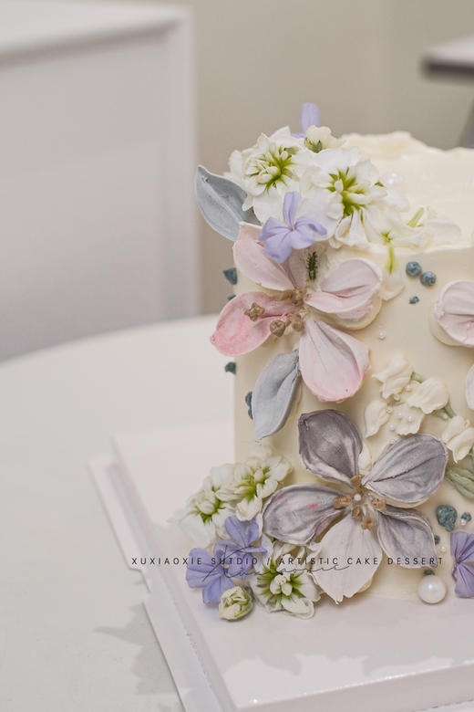 「小兰花」豆沙刮刀花+奶油霜作品小清新风+一点鲜花点缀～提前一天预定 商品图2